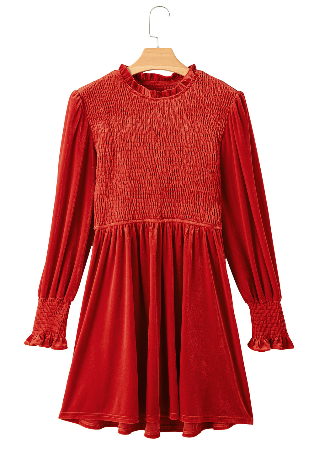 Holiday Velvet Smocked Dress - Klazzi Fashion Boutique