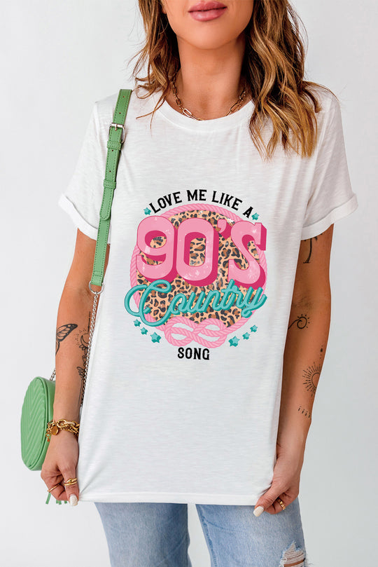 "LOVE ME LIKE A 90’S COUNTRY SONG" White Graphic Tee