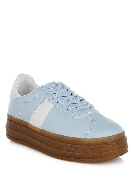 Leather Knockout Lace-Up Sneakers