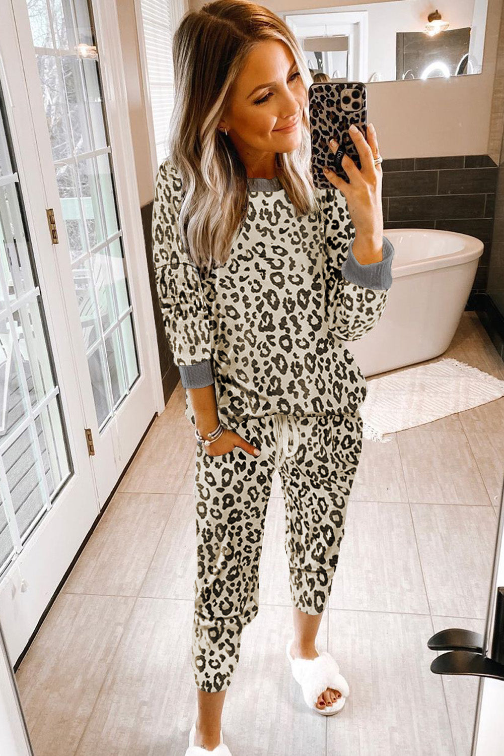 Leopard Print Loungewear Set