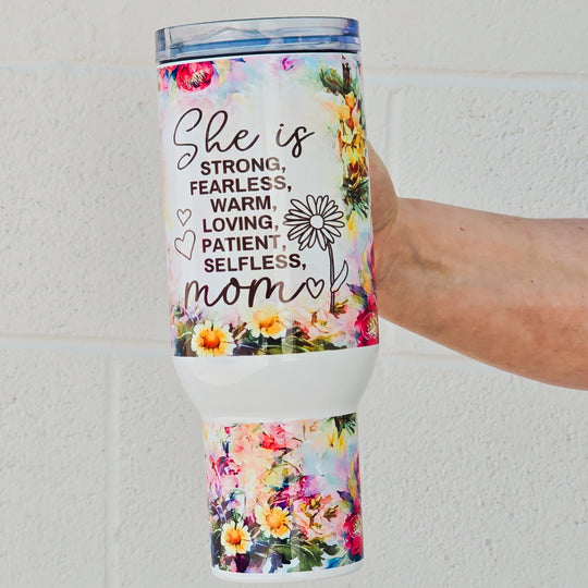 She Is Mom Graphic Tumbler