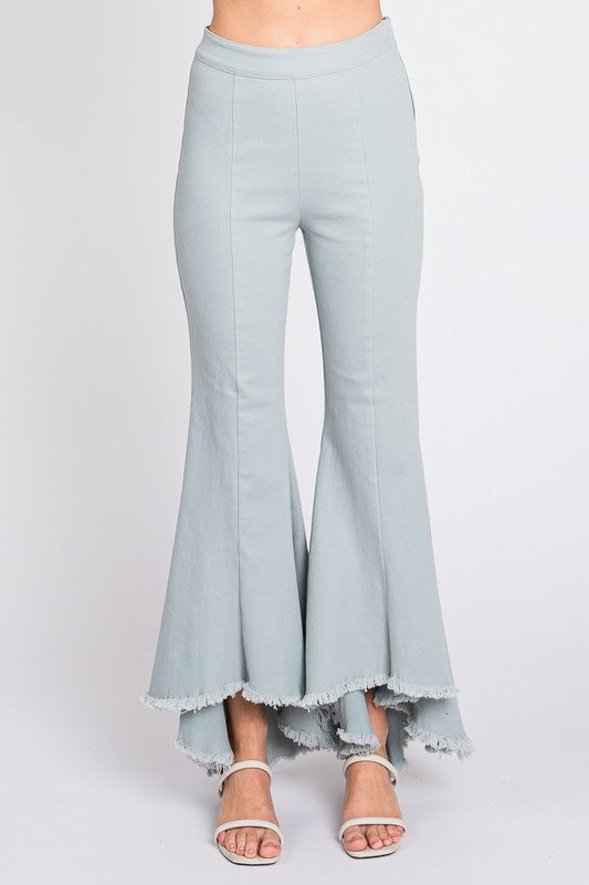  Pintuck Stretch Pleated Denim Jeans