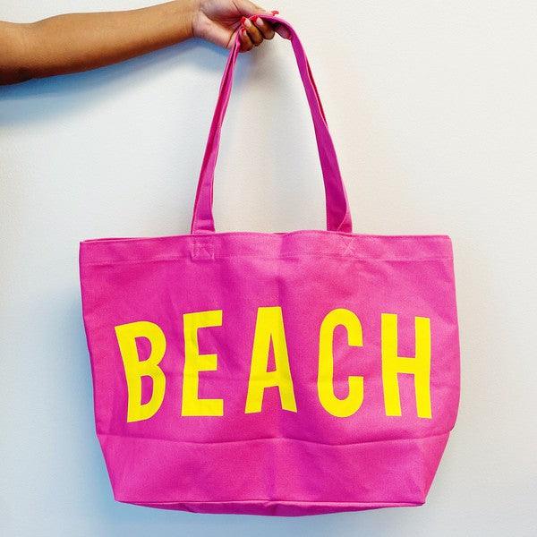 Bright Beach Canvas Tote Bags