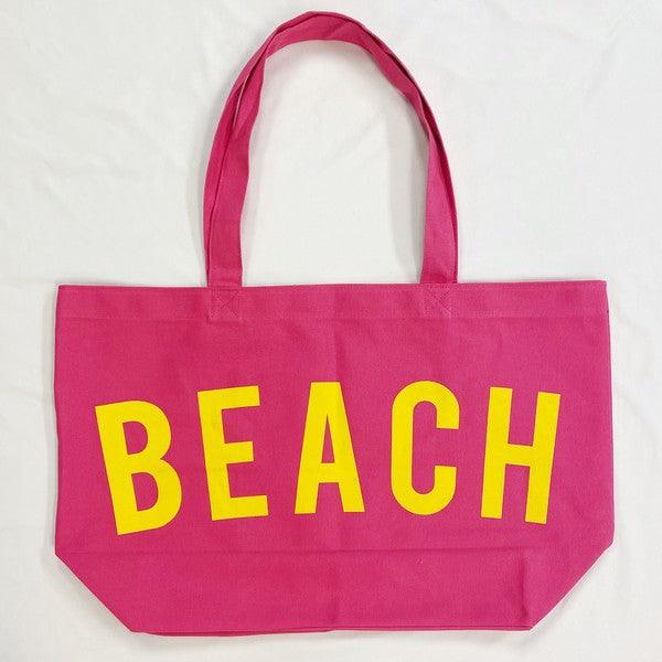 Bright Beach Canvas Tote Bags