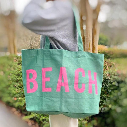 Bright Beach Canvas Tote Bags