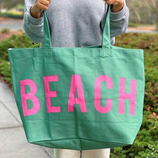 Bright Beach Canvas Tote Bags