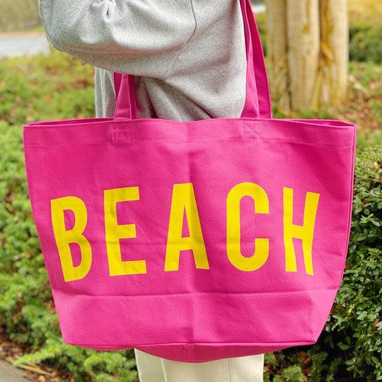 Bright Beach Canvas Tote Bags