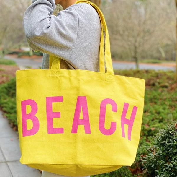 Bright Beach Canvas Tote Bags