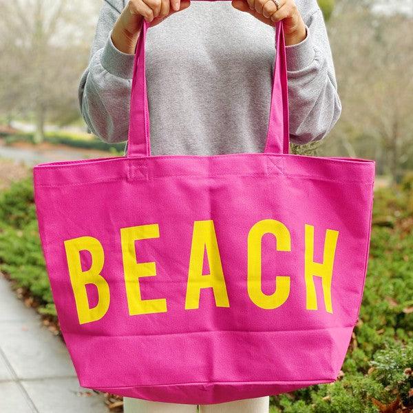 Bright Beach Canvas Tote Bags