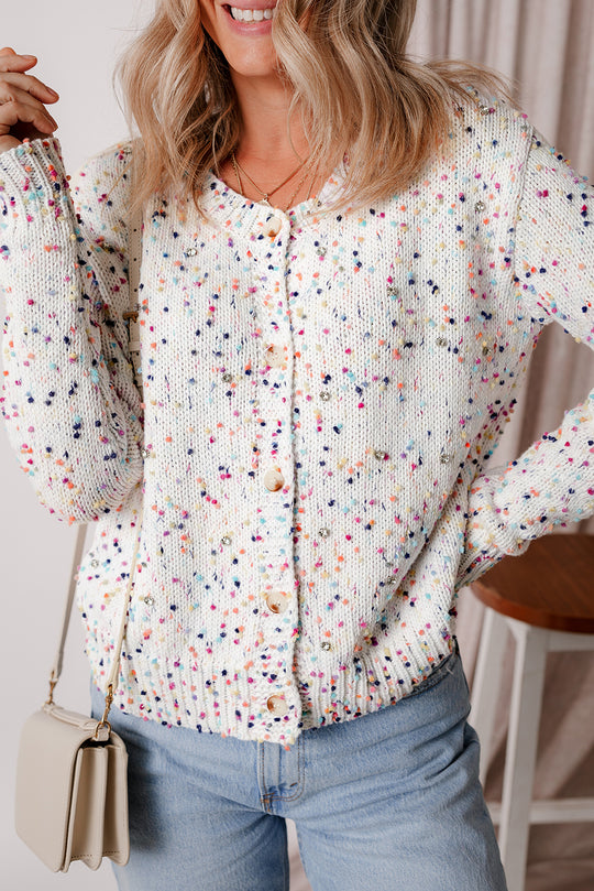 Multicolor Confetti Sweater Cardigan