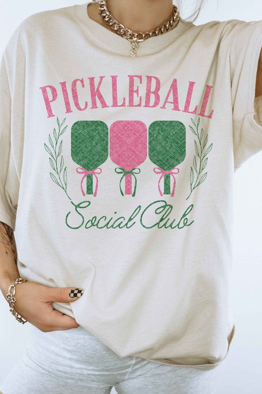 SASSY "PICKLEBALL SOCIAL CLUB" GRAPHIC TEE