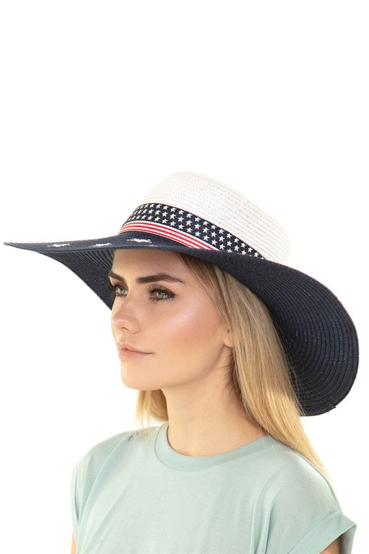 American Flag Brim Hat