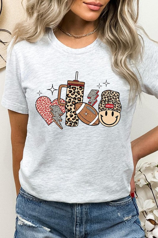 Boujee Cute Football Icons Graphic Tee