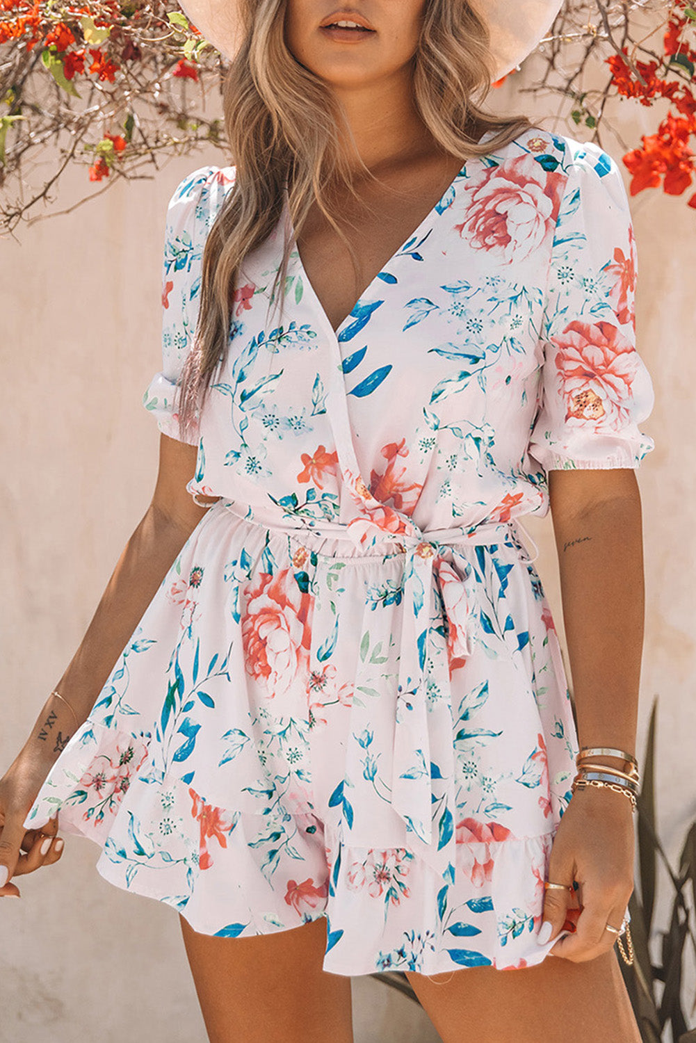 Whitney Multicolor Floral Romper