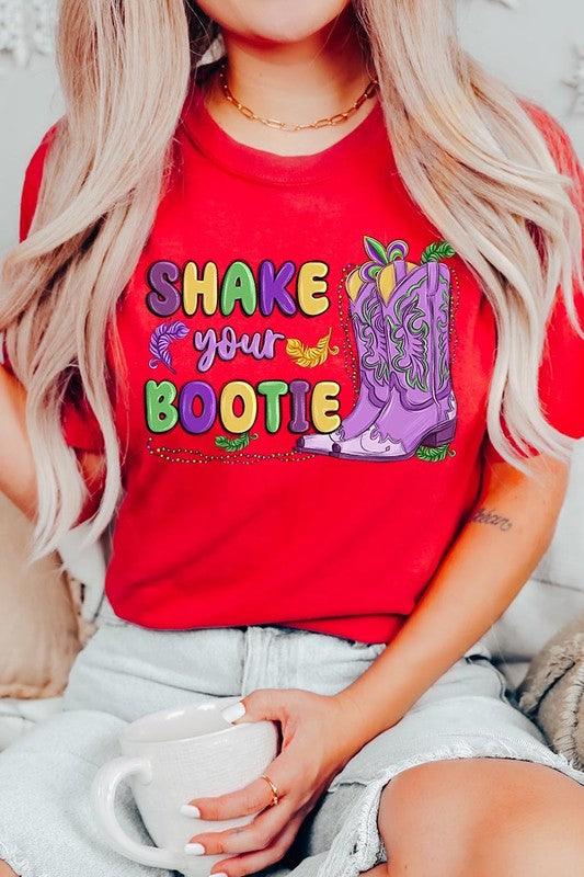 Shake Your Bootie Mardi Gras Graphic Shirt