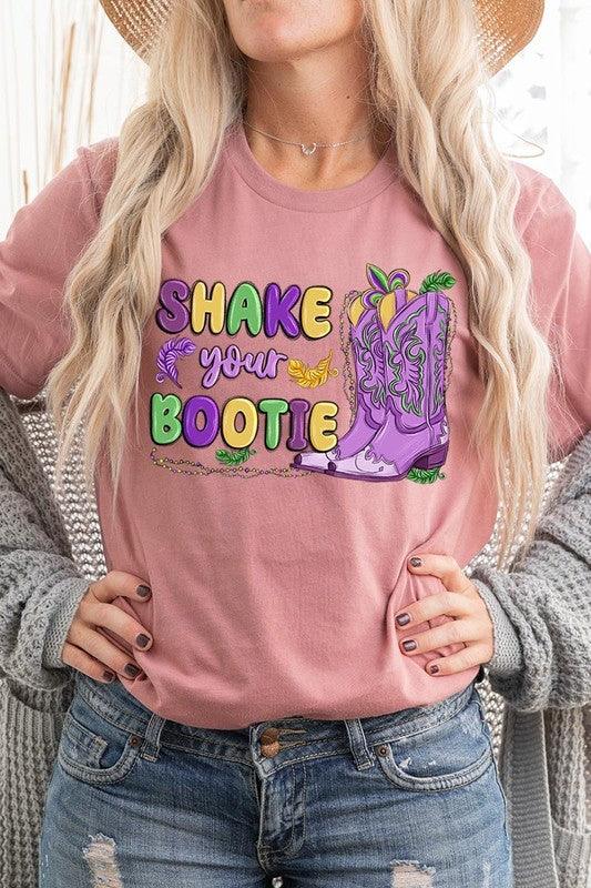 Shake Your Bootie Mardi Gras Graphic Shirt