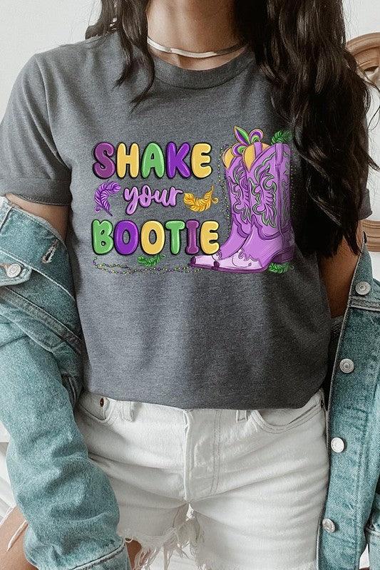 Shake Your Bootie Mardi Gras Graphic Shirt