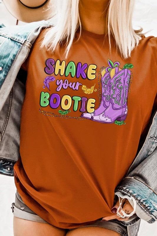 Shake Your Bootie Mardi Gras Graphic Shirt