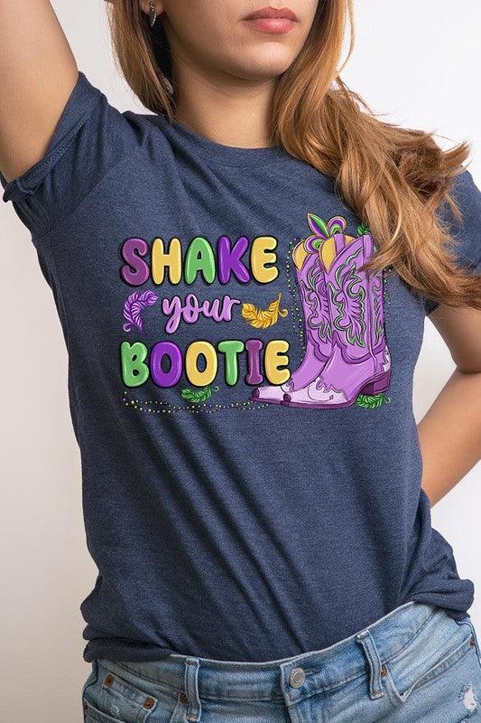 Shake Your Bootie Mardi Gras Graphic Shirt