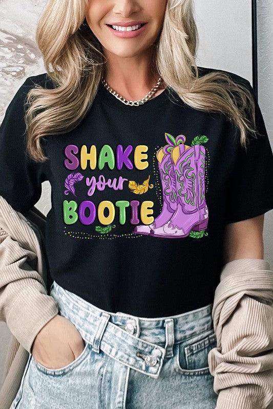 Shake Your Bootie Mardi Gras Graphic Shirt