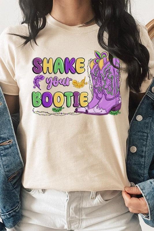 Shake Your Bootie Mardi Gras Graphic Shirt