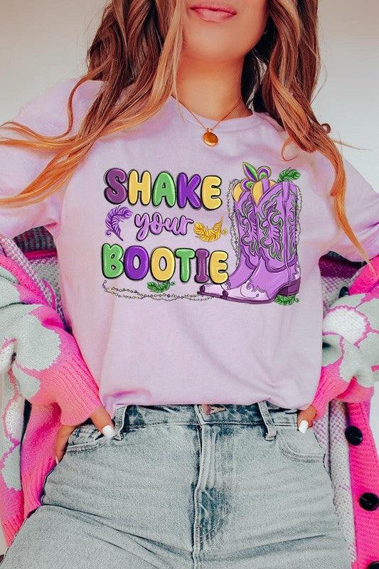 Shake Your Bootie Mardi Gras Graphic Shirt