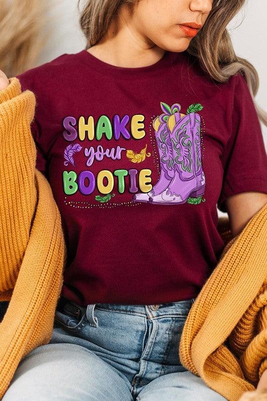 Shake Your Bootie Mardi Gras Graphic Shirt