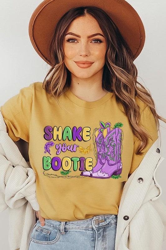 Shake Your Bootie Mardi Gras Graphic Shirt