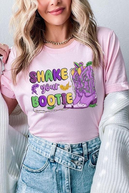 Shake Your Bootie Mardi Gras Graphic Shirt