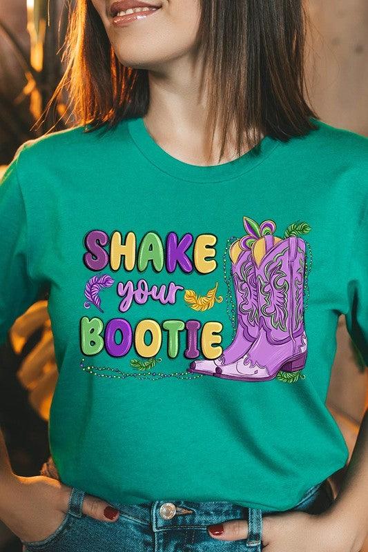 Shake Your Bootie Mardi Gras Graphic Shirt