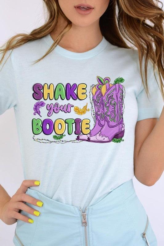 Shake Your Bootie Mardi Gras Graphic Shirt