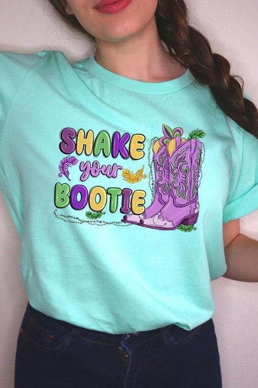 Shake Your Bootie Mardi Gras Graphic Shirt