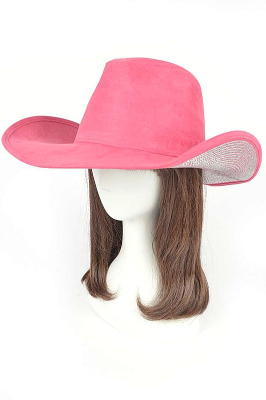 Rhinestone Suede Cowboy Hat