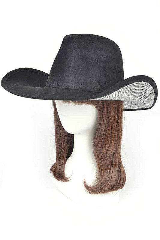 Rhinestone Suede Cowboy Hat