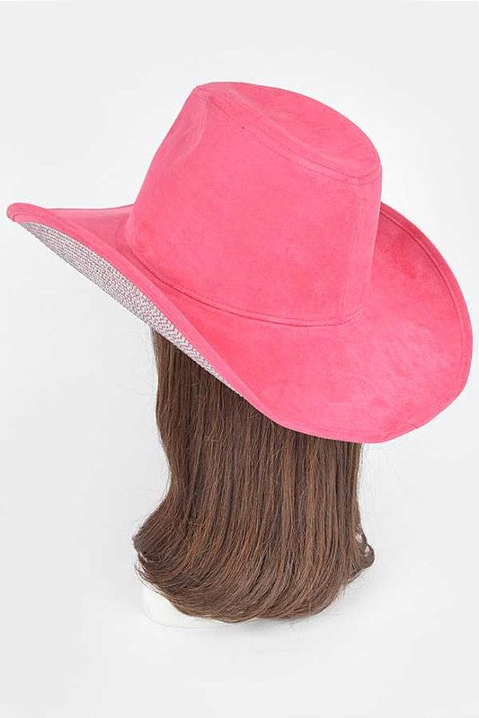 Rhinestone Suede Cowboy Hat