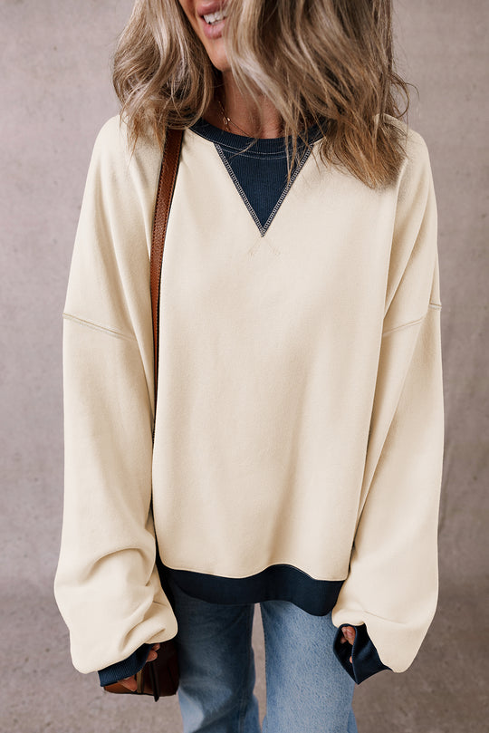  Oversized Drop Shoulder Sweatshirt