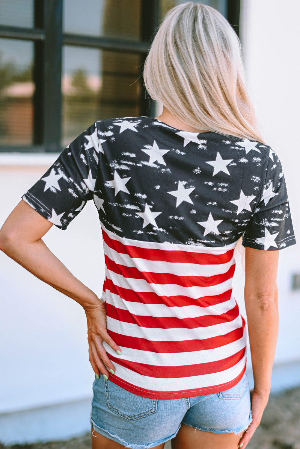 Cutout American Flag T-Shirt