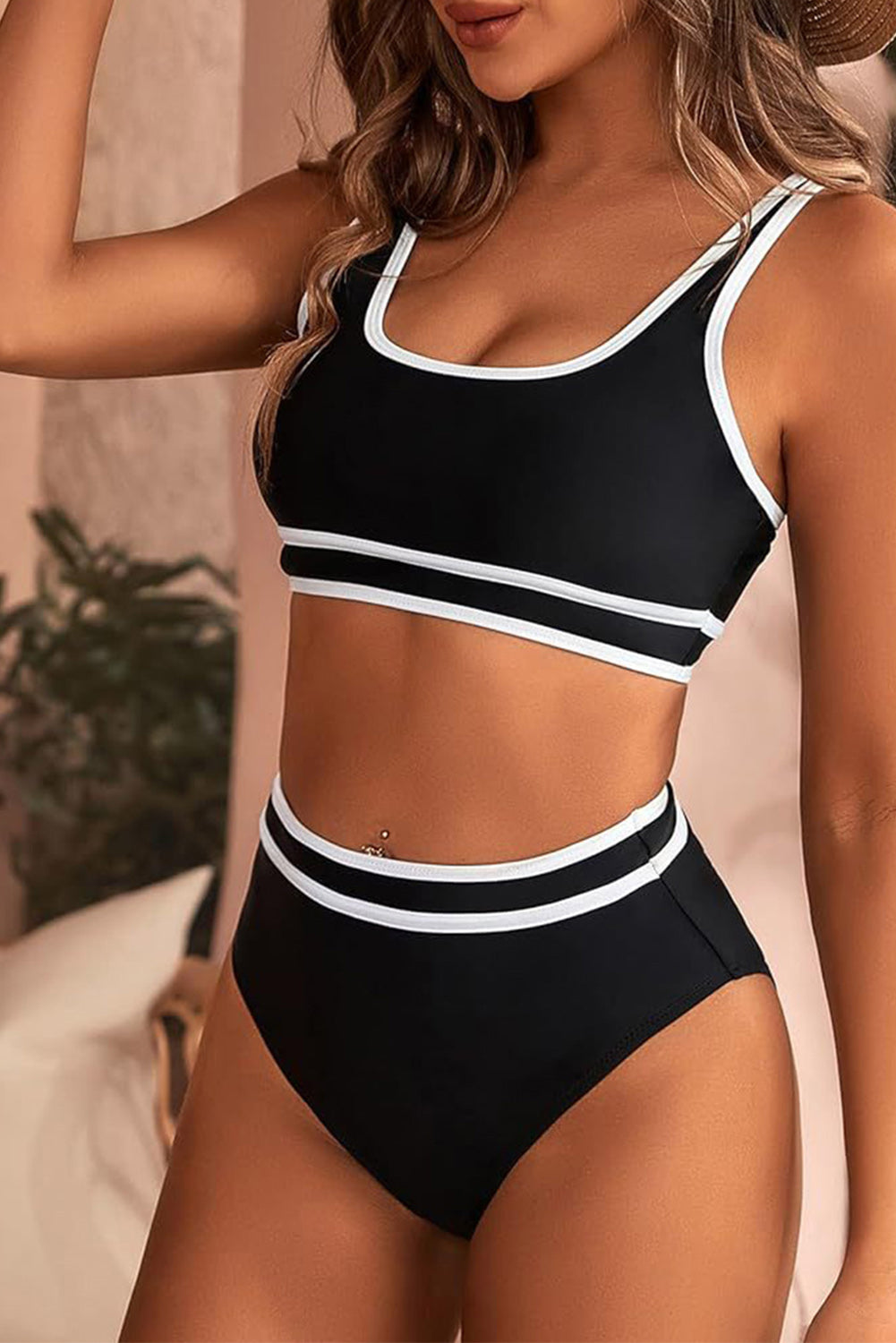 Bikini Trimmed High Waist Set