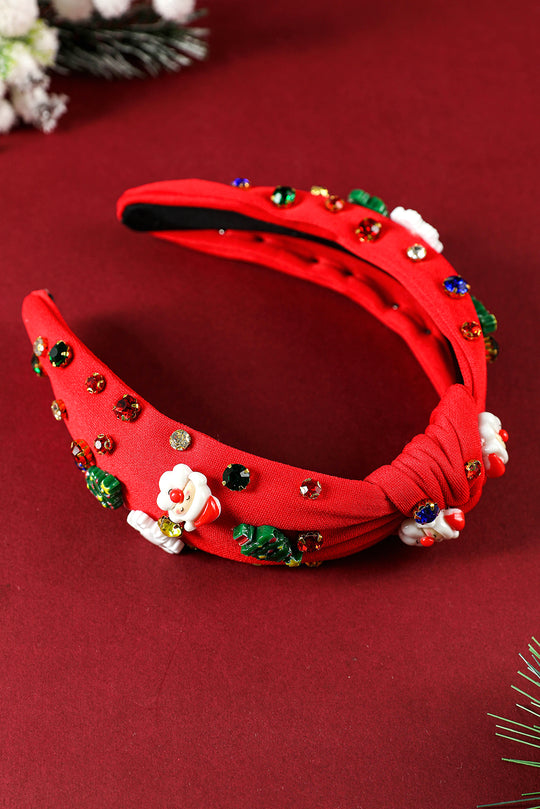  Christmas Rhinestone Icons Knotted Headband