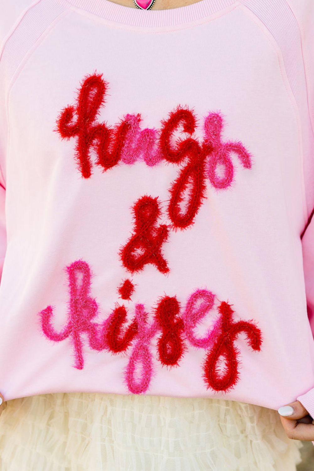 "HUG AND KISSES" Valentine Sweatshirt