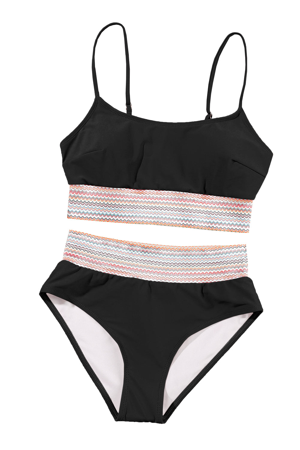 Bella Striped Black Bikini Swimsuit - Klazzi Fashion Boutique