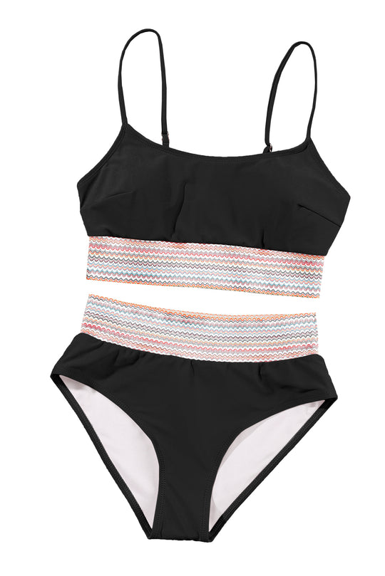 Bella Striped Black Bikini Swimsuit - Klazzi Fashion Boutique