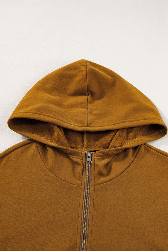 Kangaroo Cinnamon Pocketed Hoodie