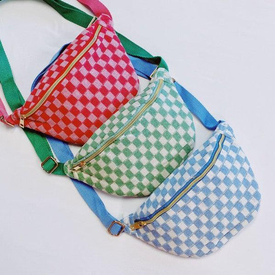 Checkered Belt Sling Bag