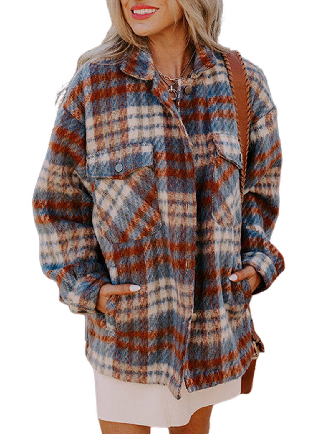 Sonya Plaid Collar Shacket