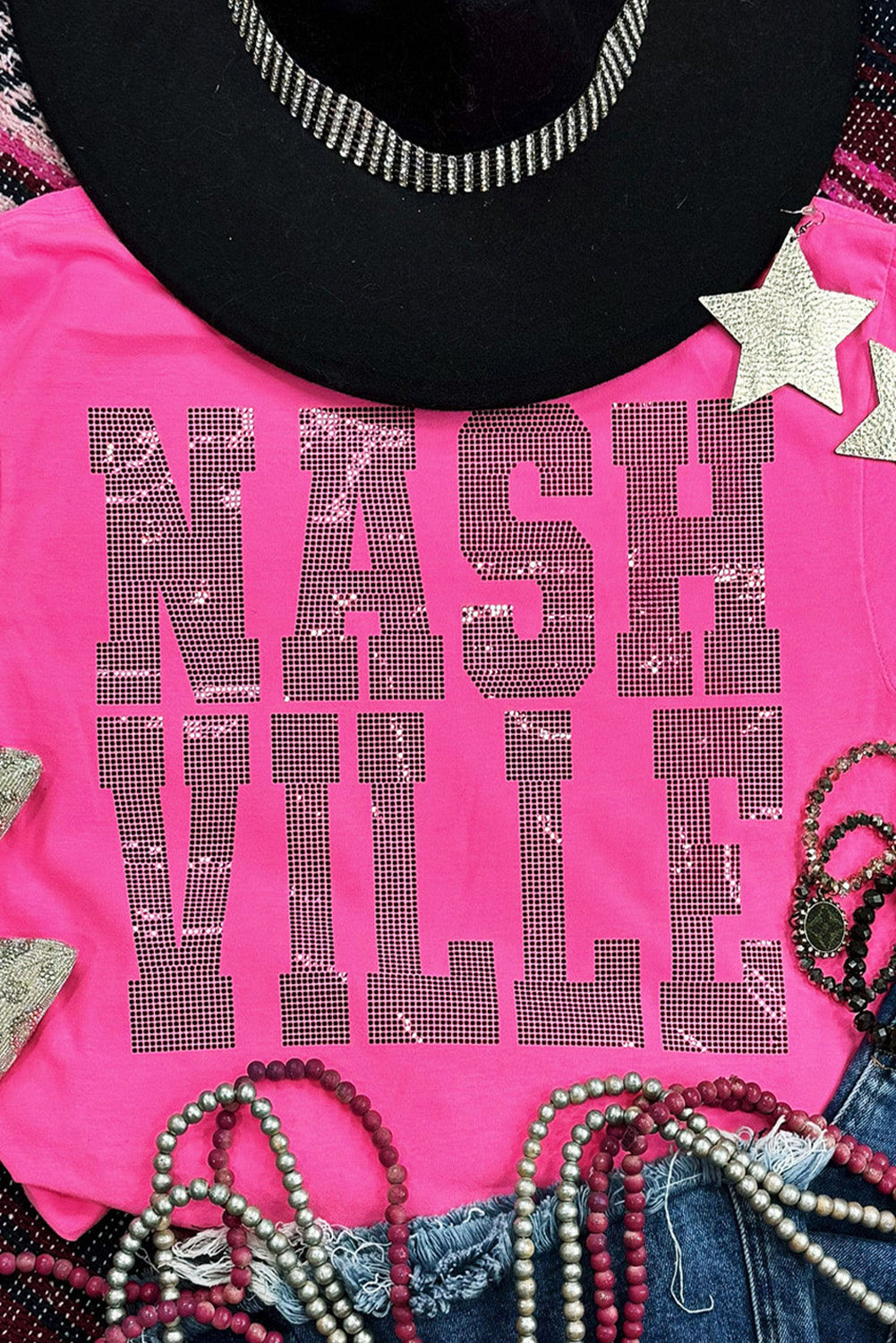 Rhinestone "NASHVILLE" Graphic Tee