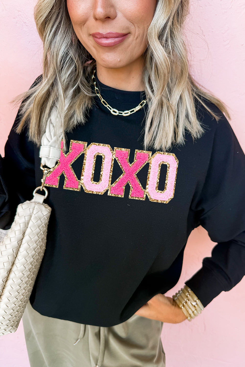 Glitter Chenille XOXO Valentines Sweatshirt