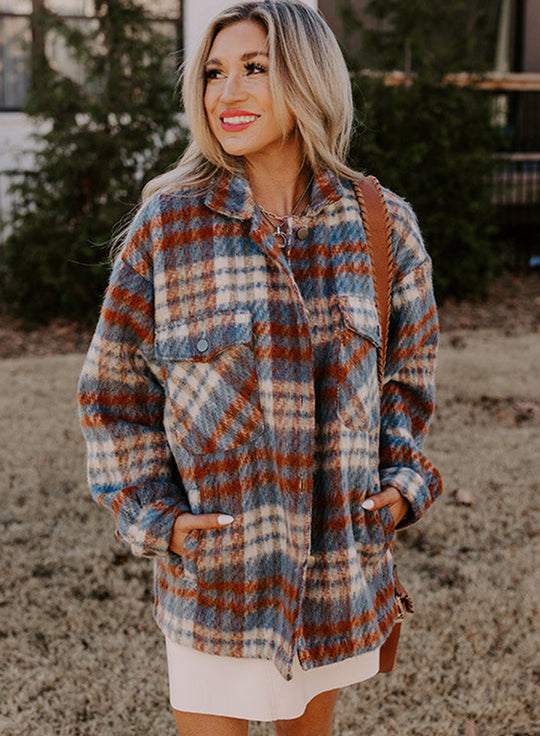 Sonya Plaid Collar Shacket