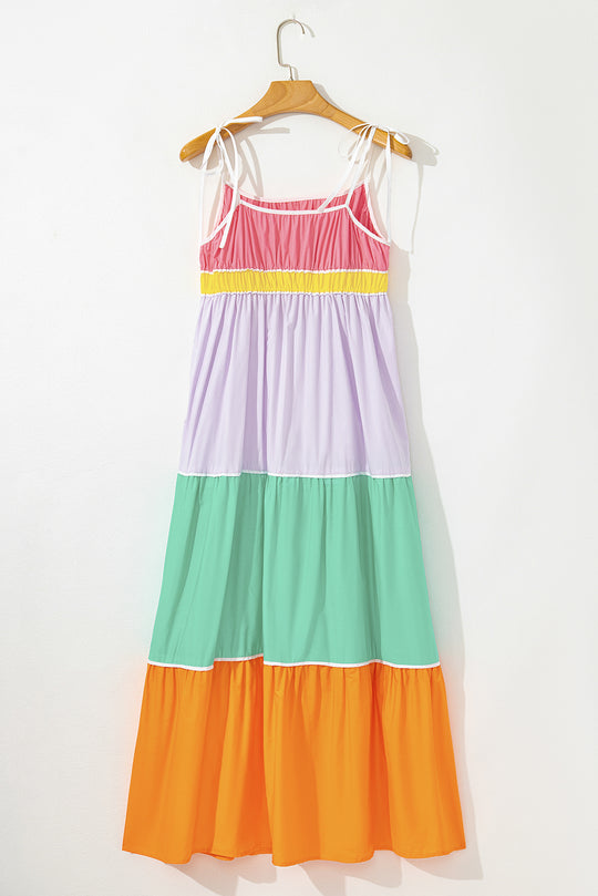 London Multicolor Long Flowy Maxi Dress