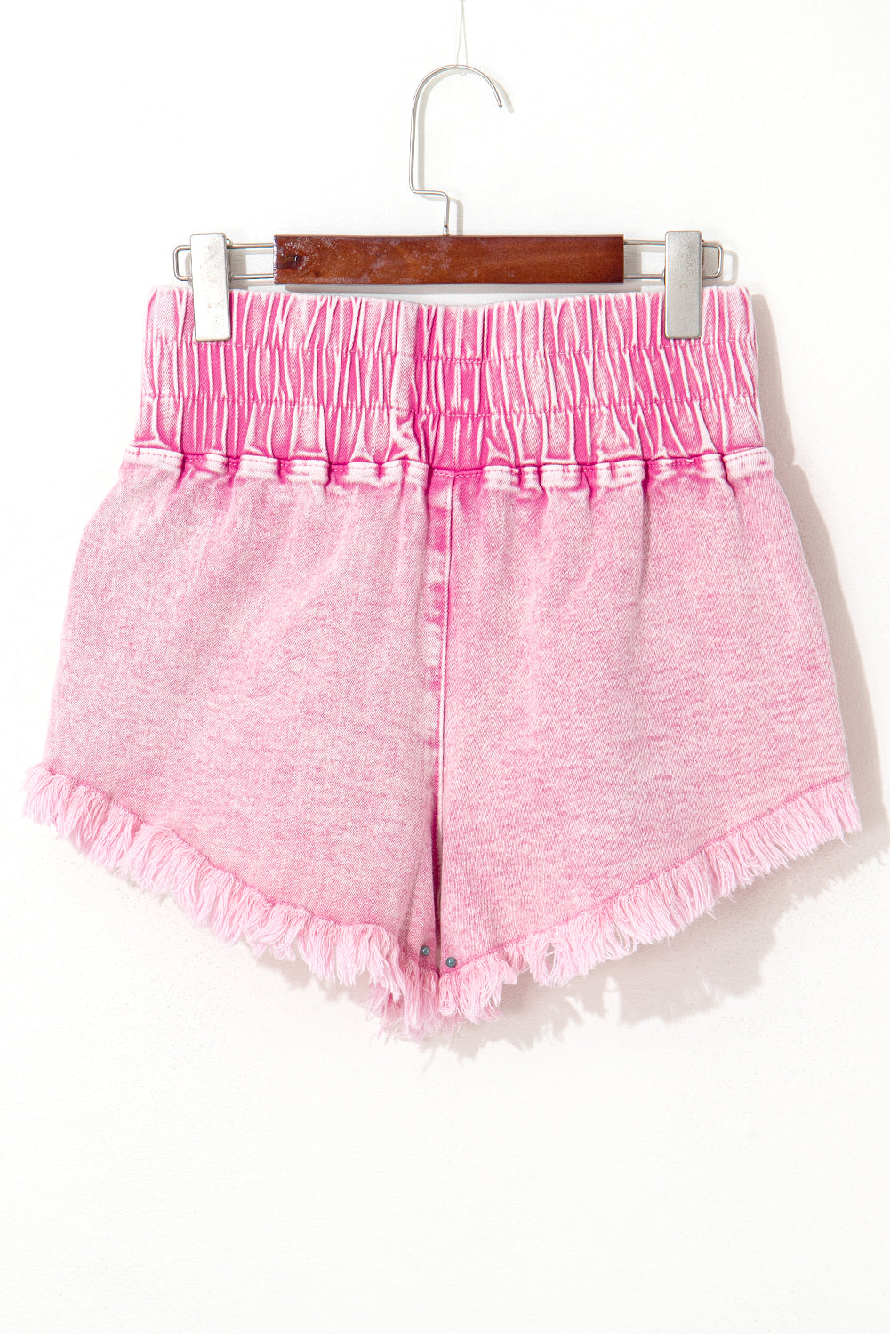 Frayed Pink Denim Skort